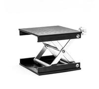 Serenophile Table élévatrice en aluminium réglable en hauteur pour niveau à bulle, support de gravure, équipement de laboratoire pour le travail du bois, argent et noir