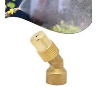 Serenophile Tête de pulvérisation réglable en laiton 45 degrés haute pression pour irrigation de jardin agricole PE tuyau en acier inoxydable jaune