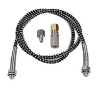 Serenophile Tuyau haute pression 100 cm 3,3 pi M10 x 1 filetage 63 MPa 9000 PSI en acier inoxydable Spring Guard cuivre déconnexion rapide pour compresseur d'air