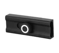 Serenophile Verrou de porte sans poinçon pour portes intérieures, boulon de porte monté avec poignée, loquet de nuit en alliage d'aluminium, cercle oculaire fluorescent, serrure de sécurité sans