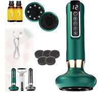 Serenya Masseur Anti Cellulit Avis, Masseur Anti Cellulite, Réglage du mode 12 vitesses, Conception de la synchronisation, Masseur abdominal, cuisses et dos (Vert, Modèle à bille d'acier)