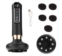 Serenya Masseur Anti-Cellulite Électrique 12 Niveaux, Ventouse, Chauffage Pour Cuisses/Fessiers, USB-C Portable (Noir)