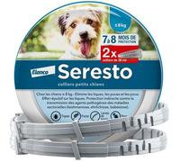 SERESTO Chien Collier Anti-Puces et Anti-Tiques -8kg 2 unités
