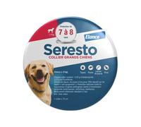 Seresto Collier anti-puces et anti-tiques Elanco Chien pour grands chiens 8 kg et plus