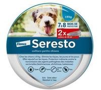 SERESTO Chien Collier AntiPuces et AntiTiques 8kg 2 unités