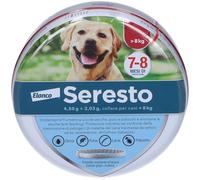 Seresto Collier Grands Chiens - Collier anti puces et anti tiques pour grands chiens de plus de 8 kg - Collier Seresto pour chien 7 à 8 mois de protection, réduit le risque de leishmaniose - Gris