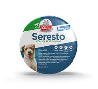 Seresto Collier Petits Chiens - 2 Protections anti puces et anti tiques pour petits chiens de moins de 8kg - Collier Seresto pour chien 7 à 8 mois de protection, réduit le risque de leishmaniose -Gris