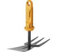 Fiskars Binette combinée OneClick - Ameublir & désherber, Acier au bore 5 cm, Noir/Orange 1080695
