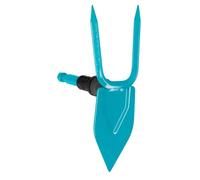 Serfouette Combisystem de Gardena : houe avec lame en forme de cœur, 2 dents, largeur de travail 7 cm, en acier de haute qualité, revêtement Duroplast (3215-20)