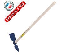 Serfouette forgée panne et langue de 26 cm manche 1,30 m, pour le jardin et le potager