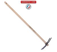 Serfouette panne & fourche forgée manche 100cm - Gris algue