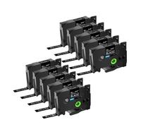 SErgcrFXb 10pcs Noir sur Bande d'étiquette Blanc 221 431 731 TZ 231 Tapis laminé Compatible avec Les Fournitures d'imprimante pour Le numéro de pièce PT-P700(10PK White on Black)