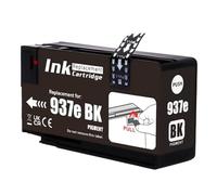 SErgcrFXb Cartouche d'encre 937 937E 937XL, Compatible avec Les modèles d'imprimante Officejet Pro 9120 9120b 9120e 9130 9130b 9130e 9720 9720e 9730 937(1PC Black)