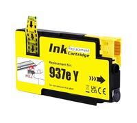 SErgcrFXb Cartouche d'encre 937 937E 937XL, Compatible avec Les modèles d'imprimante Officejet Pro 9120 9120b 9120e 9130 9130b 9130e 9720 9720e 9730 937(1PC Yellow)