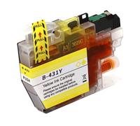 SErgcrFXb LC431XL LC431 CARTRIDE DE L'INK 421 Compatible avec Les Fournitures d'imprimante DCP-J1050DW MFC-J1010DW DCP-J1140DW pour Le numéro de pièce LC421XL(1PC Yellow LC431)