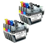 SErgcrFXb LC431XL LC431 CARTRIDE DE L'INK 421 Compatible avec Les Fournitures d'imprimante DCP-J1050DW MFC-J1010DW DCP-J1140DW pour Le numéro de pièce LC421XL(2SET BK CMY LC431XL)
