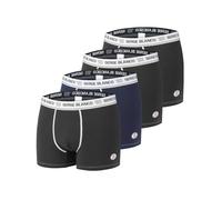 Serge Blanco Caleçon Homme Coton, Boxer Homme, Ultra-doux, Maille Aérée (Lot de 4), Bleu, L