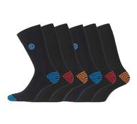 Serge Blanco Chaussette Homme Coton Peigné Doux - Lot de 6 - Chaussettes Hautes Homme, Confortables, Taille 43/46 - Noir
