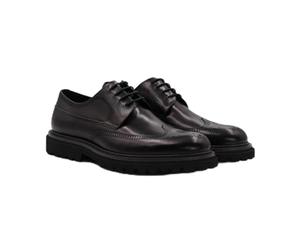 Serge Blanco Derbie Portland en cuir noir - chaussure de ville homme