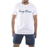 SERGE BLANCO Ensemble pyjama pour homme blanc/bleu - Taille M