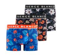 SERGE BLANCO Lot de 3 boxers pour homme bleu/rouge/noir/blanc - Taille L