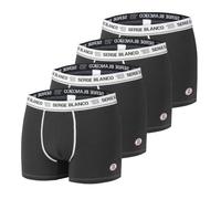 SERGE BLANCO Lot de 4 boxers pour homme noir/blanc - Taille M