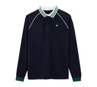 Serge Blanco Polo/Maillot de Rugby Manches Longues col liseré Bleu Marine - Mode Homme