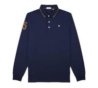 Serge Blanco Polo Manches Longues en Coton Bleu Navy Lounes - Mode Homme