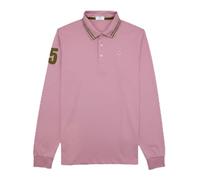Serge Blanco Polo Manches Longues en Coton Rose Lounes - Mode Homme