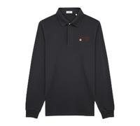 Serge Blanco Polo Manches Longues Maille piqué uni Gris Anthracite - Mode Homme