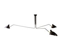 Serge Mouille Plafonnier 3 Noir & Laiton