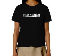 Sergent Tobogo C'est Pas Faux - Kaamelott - Perceval - T-Shirt Femme Noir (XL)