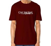 Sergent Tobogo C'est Pas Faux - Kaamelott - Perceval - T-Shirt Homme Bordeaux (XL)