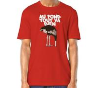 Sergent Tobogo T-Shirt Autruche Tout va Bien - Homme - Rouge - XS