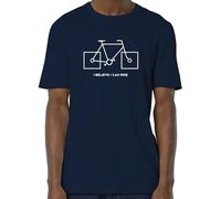 Sergent Tobogo T-Shirt vélo avec Roues carrées. Humour Cycliste - I Believe I Can Ride - Homme - T-Shirt Bleu