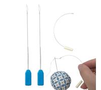 Serger-Nadeleinfädler-Set für Overlock & Coverlock - 2-teilige Einfädelhilfe für Greifer und Nadeln - Kompakter Garnführer aus ABS & Metall - Nähmaschinenzubehör für einfaches Einfädeln - Weiß