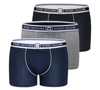 Sergio Tacchini Boxer Homme en Coton Biélastique, Art. 9000 Lot de 3 Multicolore L