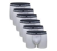 Sergio Tacchini Boxer Homme en Coton Biélastique, Art. 9000 Lot de 6 Blanc M