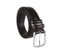 Sergio Tacchini Ceinture homme en cuir véritable, boucle sans nickel pouvant être raccourcie (Marron Foncé Deux Coutures 348, 115 cm (TG 50-52))