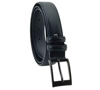 Sergio Tacchini Ceinture homme en cuir véritable, boucle sans nickel pouvant être raccourcie (Bleu A Couture, 115 cm (TG 50-52))