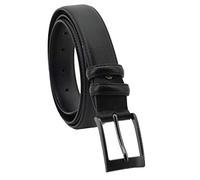Sergio Tacchini Ceinture homme en cuir véritable, boucle sans nickel pouvant être raccourcie (Noir A Couture, 115 cm (TG 50-52))