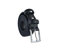 Sergio Tacchini Ceinture Homme Extérieur Cuir PU Intérieur, Boucle Sans Nickel (Noir (697) 3 cm, 115 (tg 50-52))