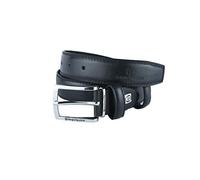 Sergio Tacchini Ceinture Homme Extérieur PU Intérieur Cuir, Boucle Sans Nickel