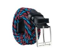 Sergio Tacchini Ceinture Tressée Élastique, Homme Femme, avec Détails en Cuir Véritable, Coffret Cadeau