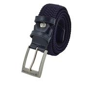 Sergio Tacchini Ceinture Tressée Élastique, Homme Femme, avec Détails en Cuir Véritable, Coffret Cadeau