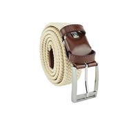 Sergio Tacchini Ceinture Tressée Élastique, Homme Femme, avec Détails en Cuir Véritable, Coffret Cadeau