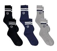 Sergio Tacchini Chaussettes Tennis Homme Lot de 6 Paires Classique Assorti 43/46