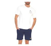 Sergio Tacchini Ensemble Court en Jersey de Coton pour Homme, édition limitée, Art. 95B1 Grey Melange, M
