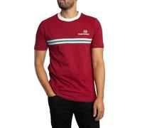 Sergio Tacchini Homme Nouveau T-Shirt Supermac, Rhubarb/Gardenia/Aruba Blue, S