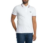 Sergio Tacchini Pour des hommes Polo à col rayé 020, blanc